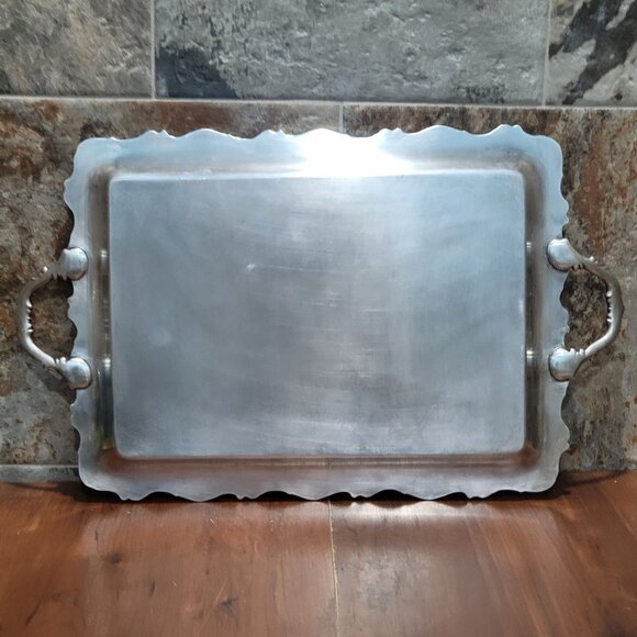 Webster Wilcox Internal Silver American Rose Serving Platter Tray 7391 Large Hea - Picture 2 of 11
